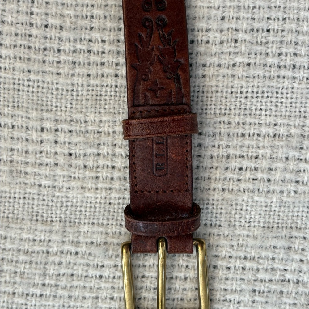 RLL Brown Leather Men's belt